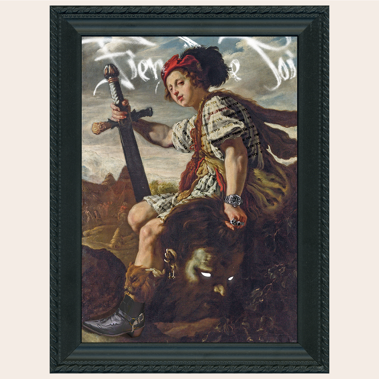David and Goliath Art Poster