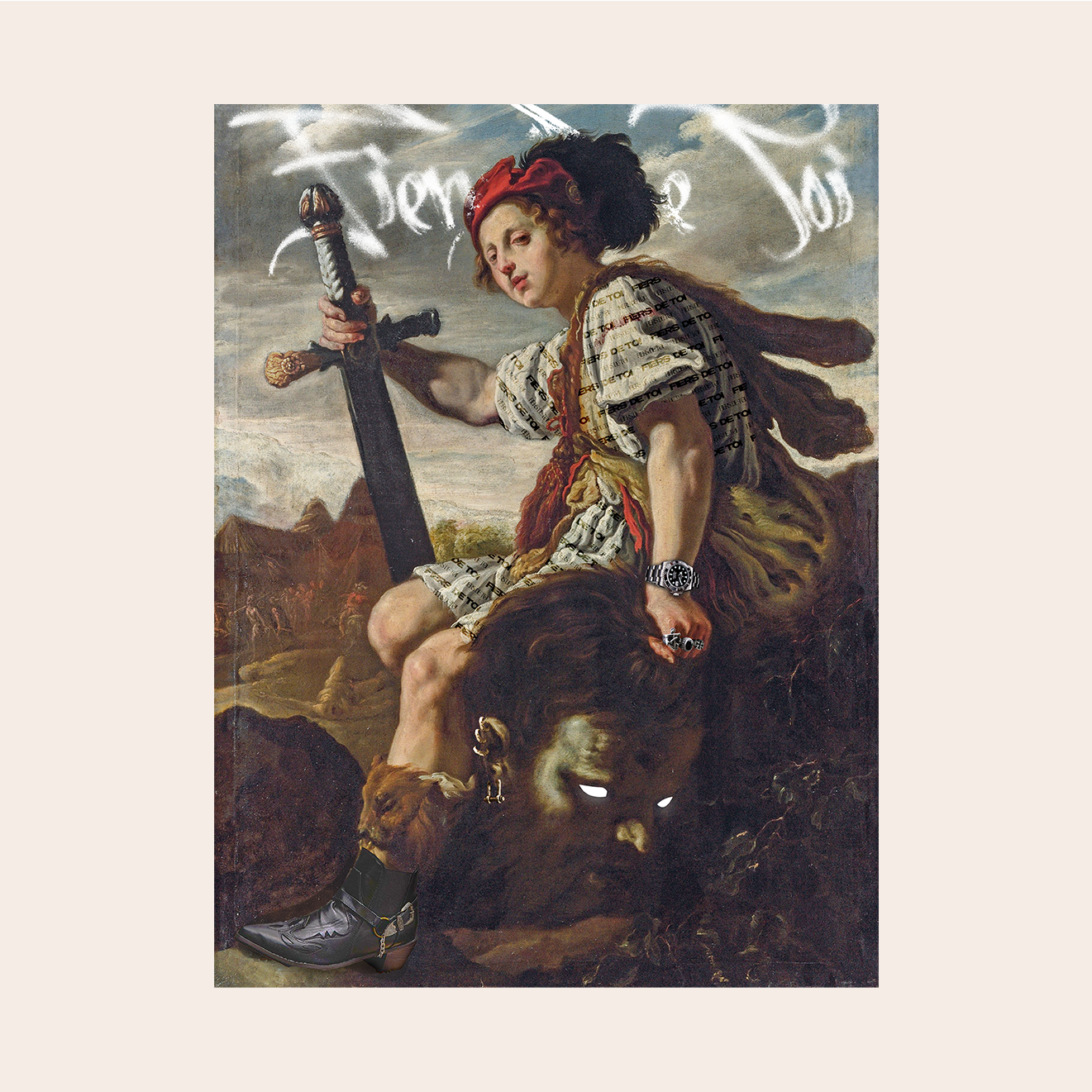 David and Goliath Art Poster