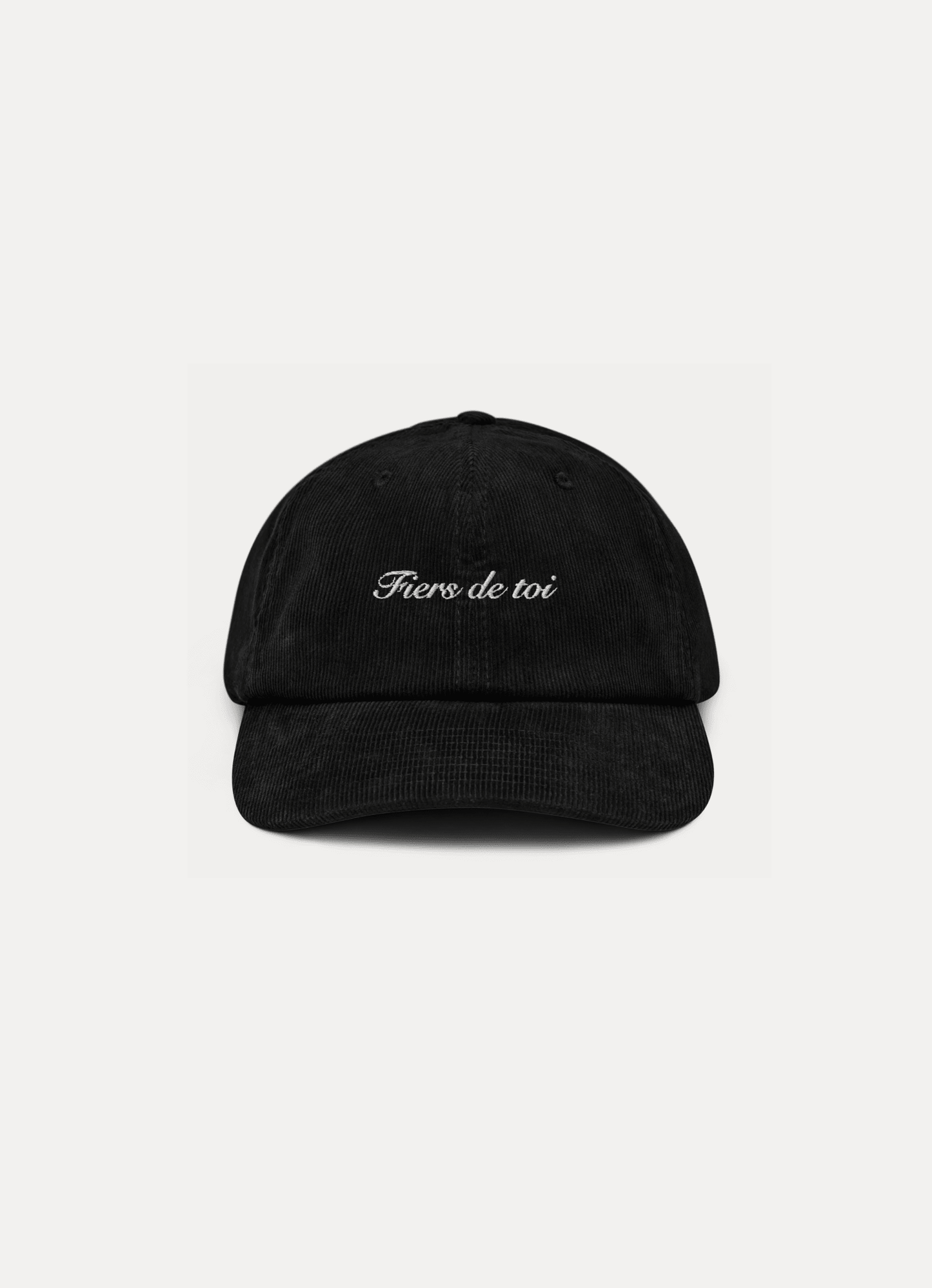 Corduroy Slogan Cap – by Fiers de Toi