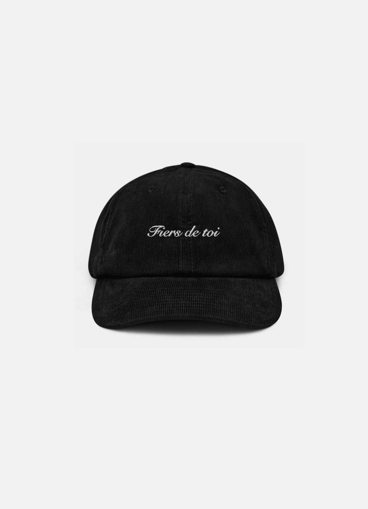 Corduroy Slogan Cap – by Fiers de Toi