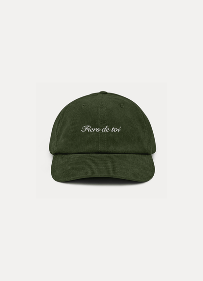 Corduroy Slogan Cap – by Fiers de Toi