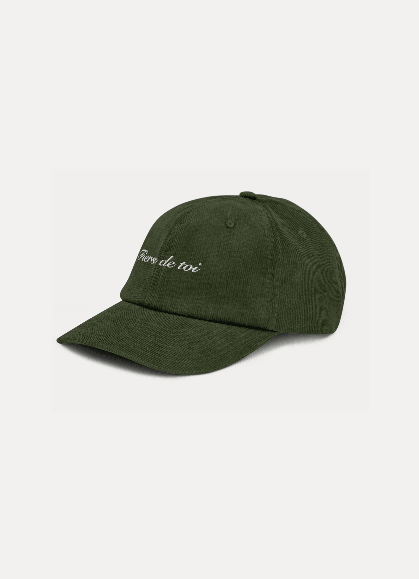 Corduroy Slogan Cap – by Fiers de Toi