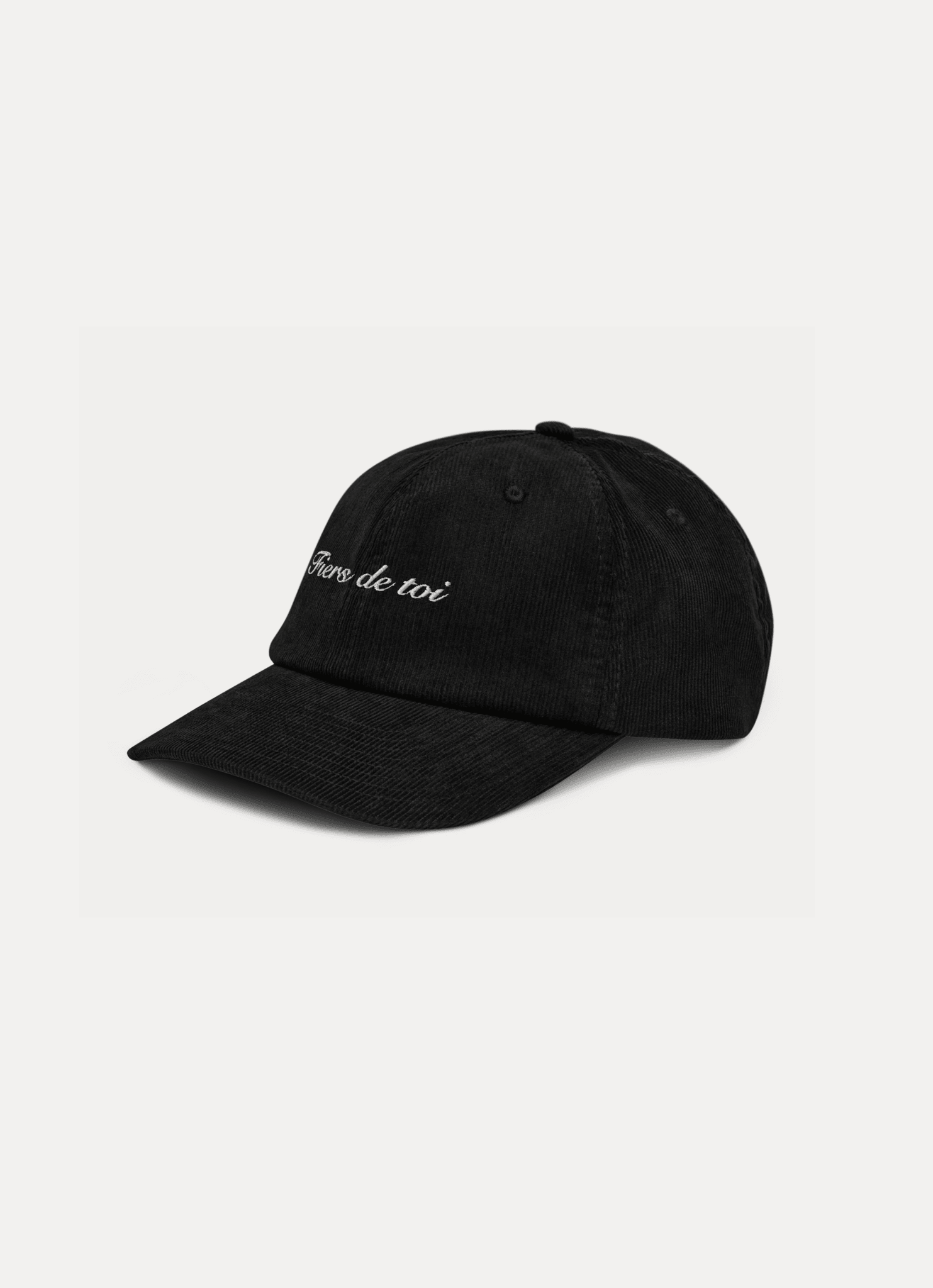 Corduroy Slogan Cap – by Fiers de Toi