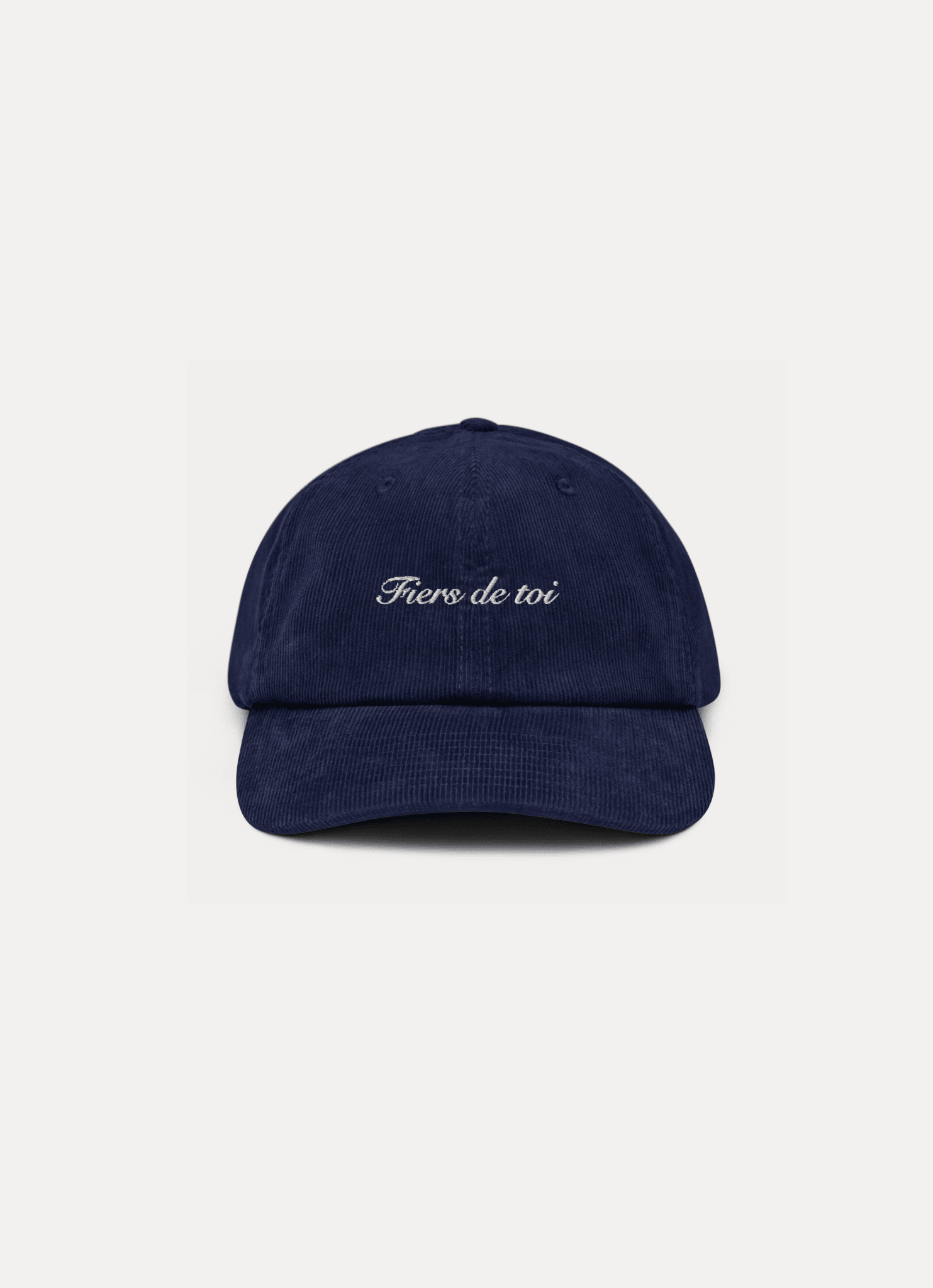 Corduroy Slogan Cap – by Fiers de Toi
