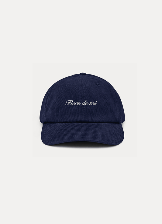 Corduroy Slogan Cap – by Fiers de Toi