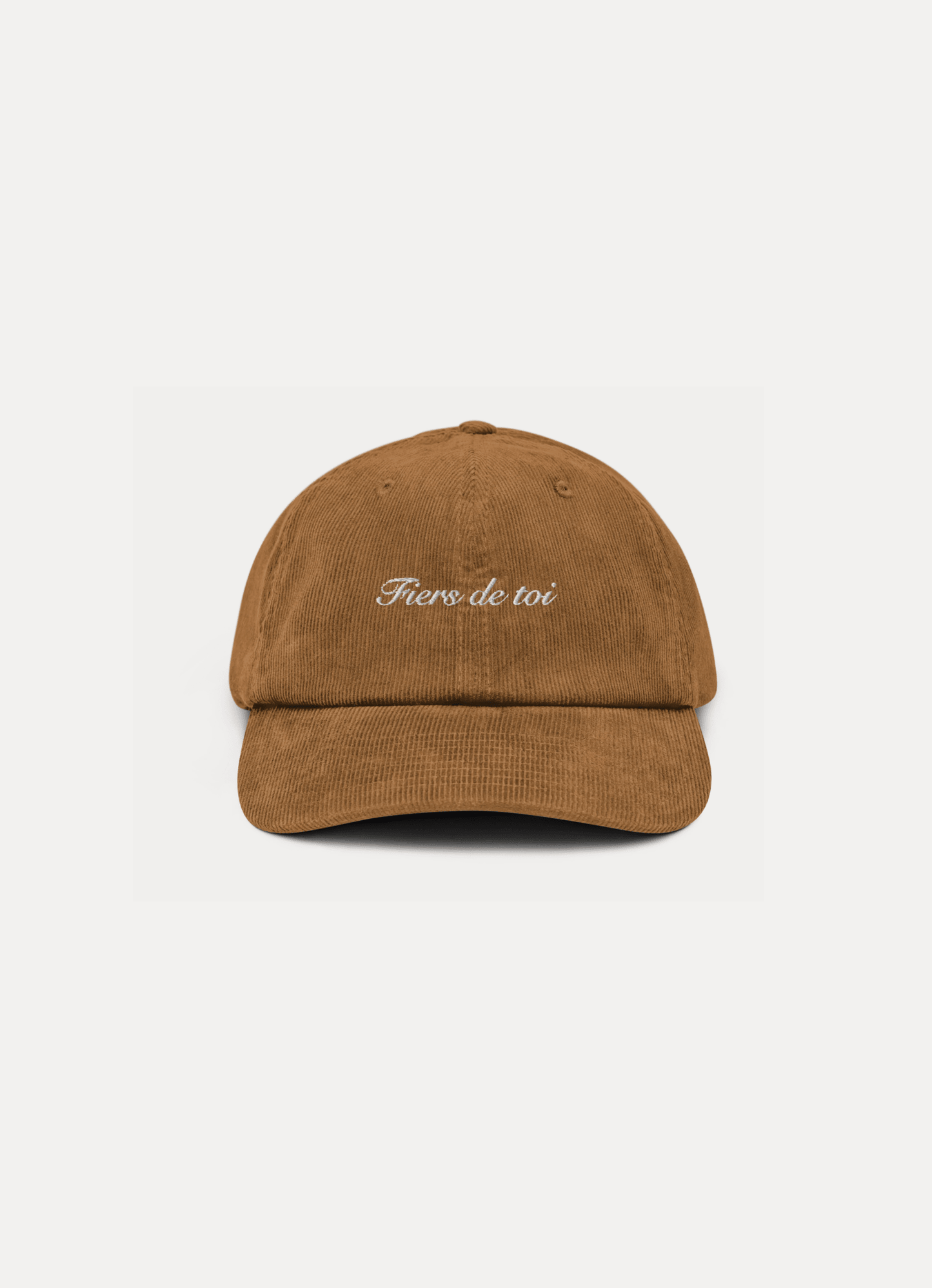 Corduroy Slogan Cap – by Fiers de Toi